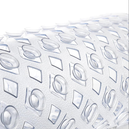 Virtu Non-Slip Mold Resistant Bathtub Mat with Suction Cups and Drain Holes, Heavy Duty Shower Mat, Clear